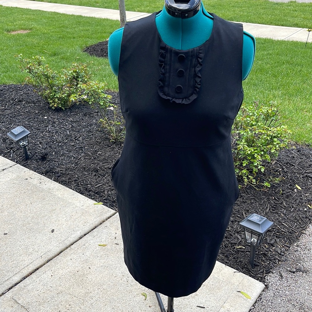 Black knit sheath dress